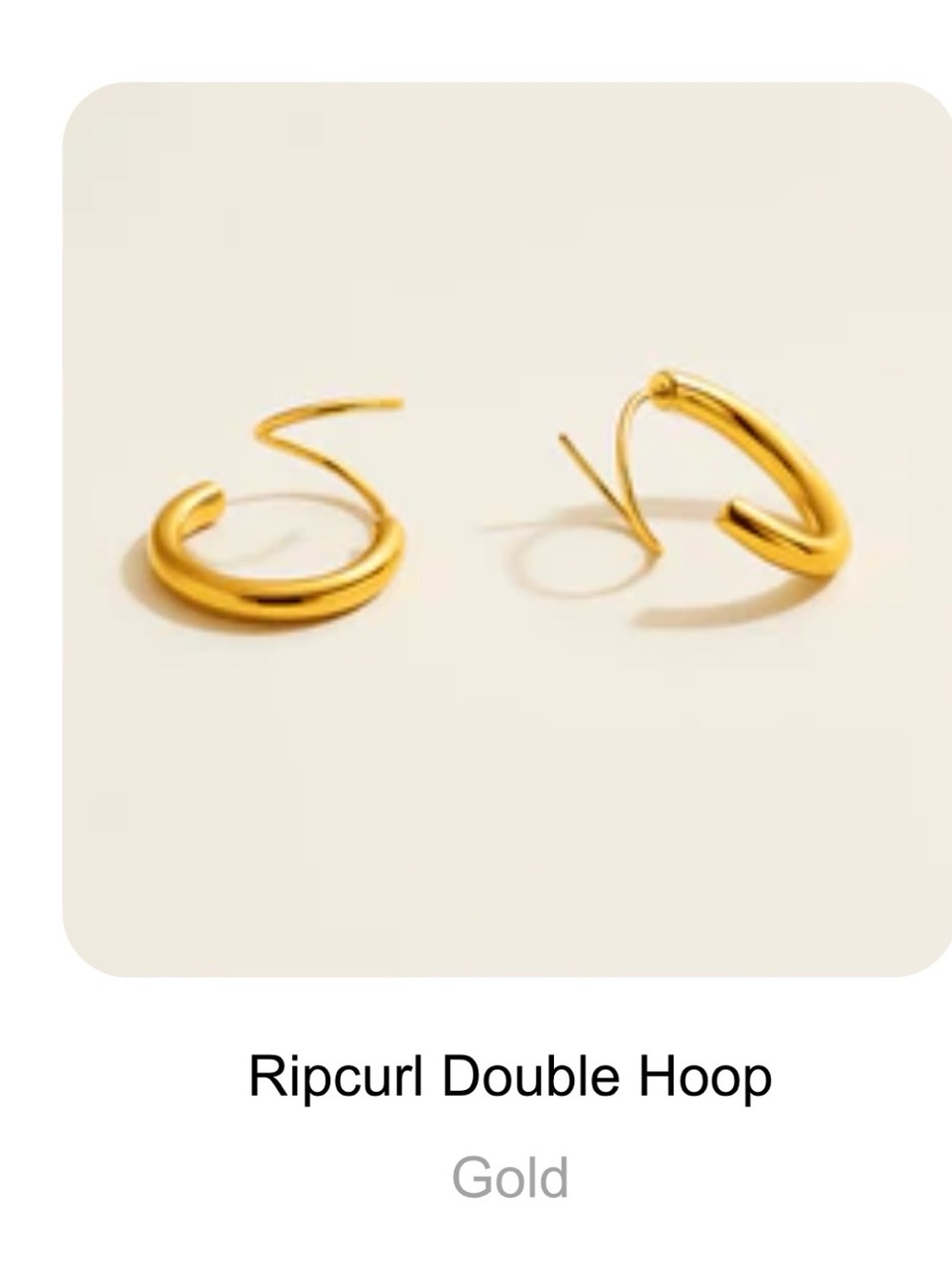 Louise Carter Gold Ripcurl Double Hoop Earrings